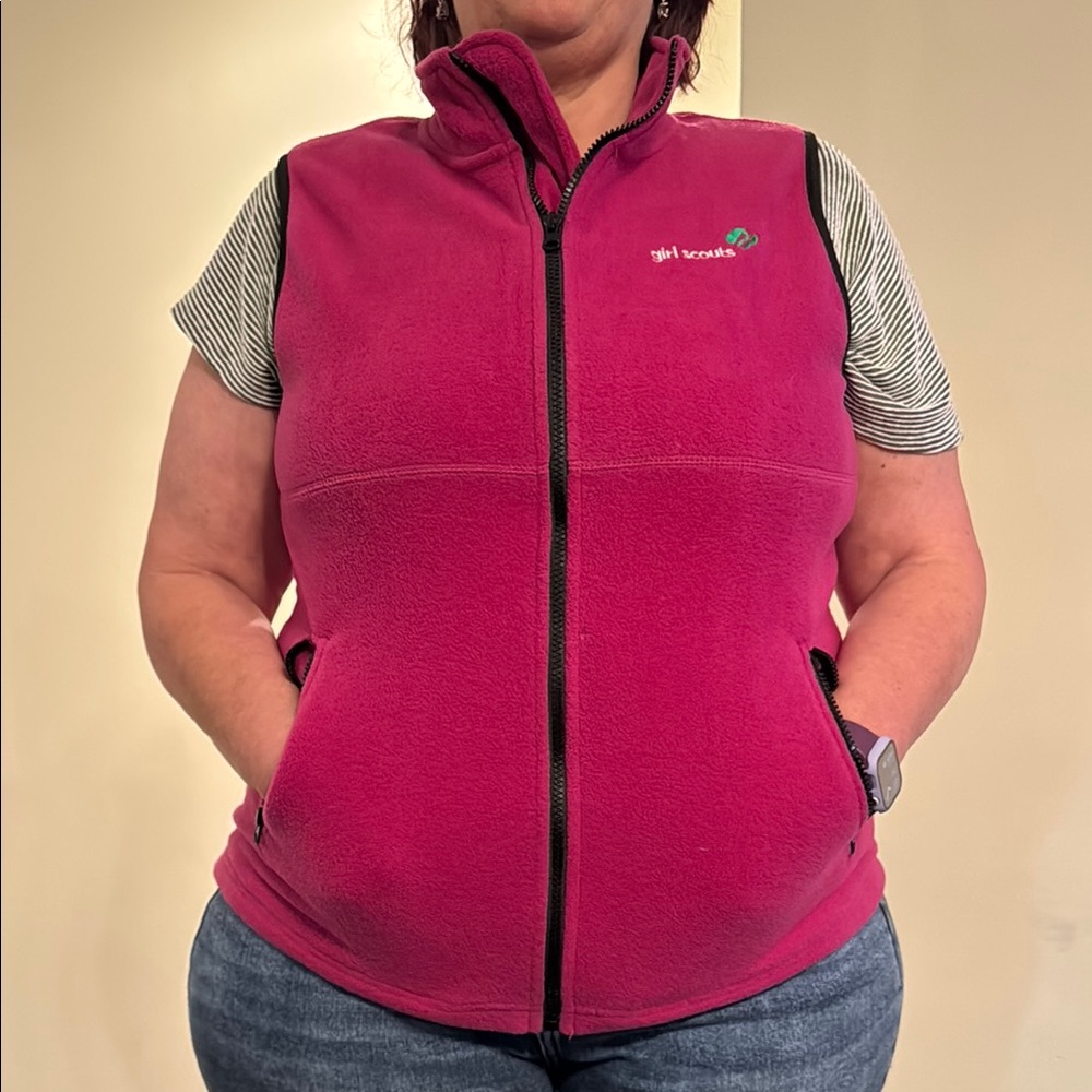 Pink Fleece Vest